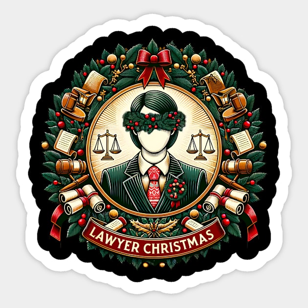 Lawyer Christmas Sticker by Moniato